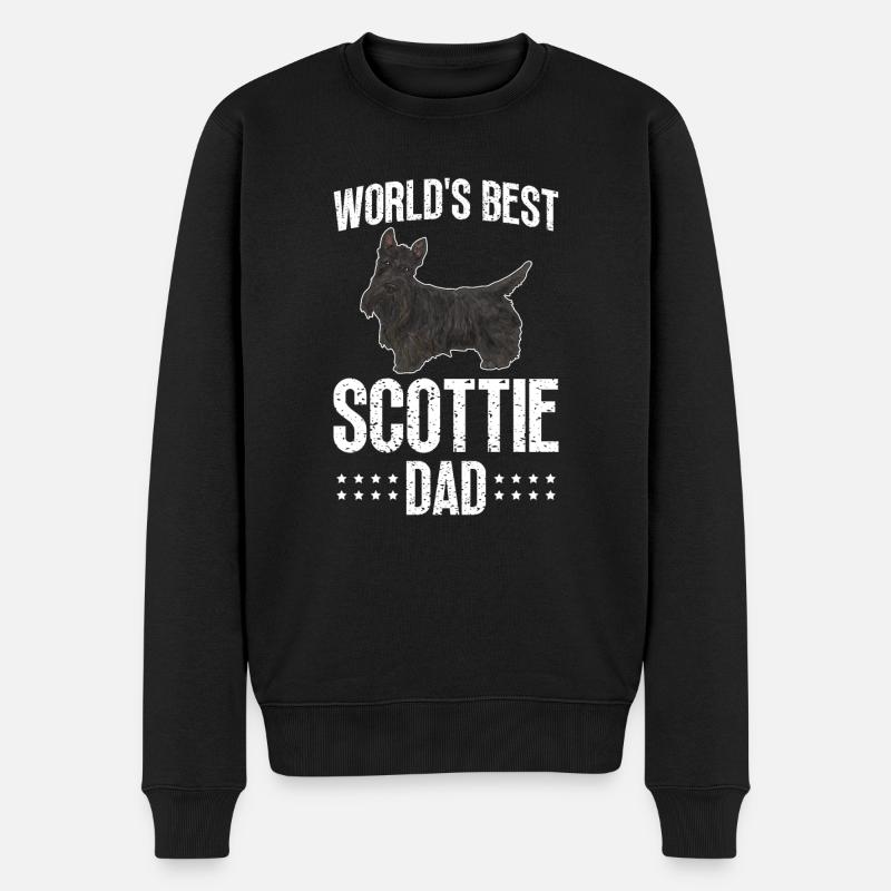 Scottish Terrier Scottie Hund - Männer Premium Bio Pullover - Schwarz