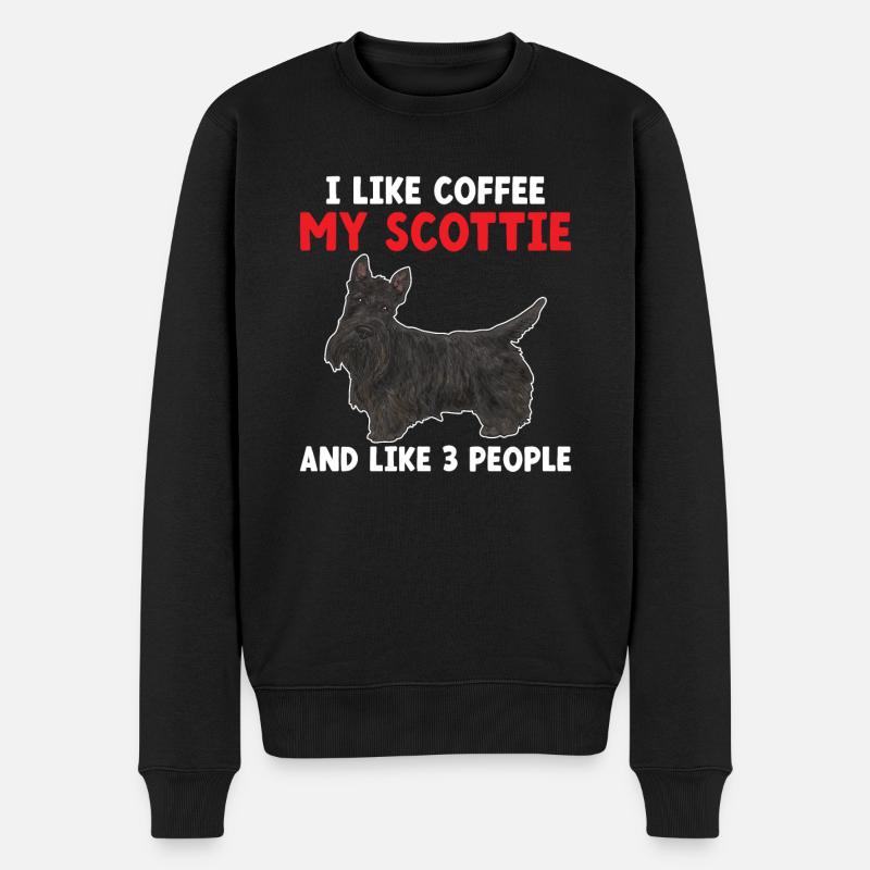 Terrier écossais Scottie Chien - Pull Premium bio Homme - noir