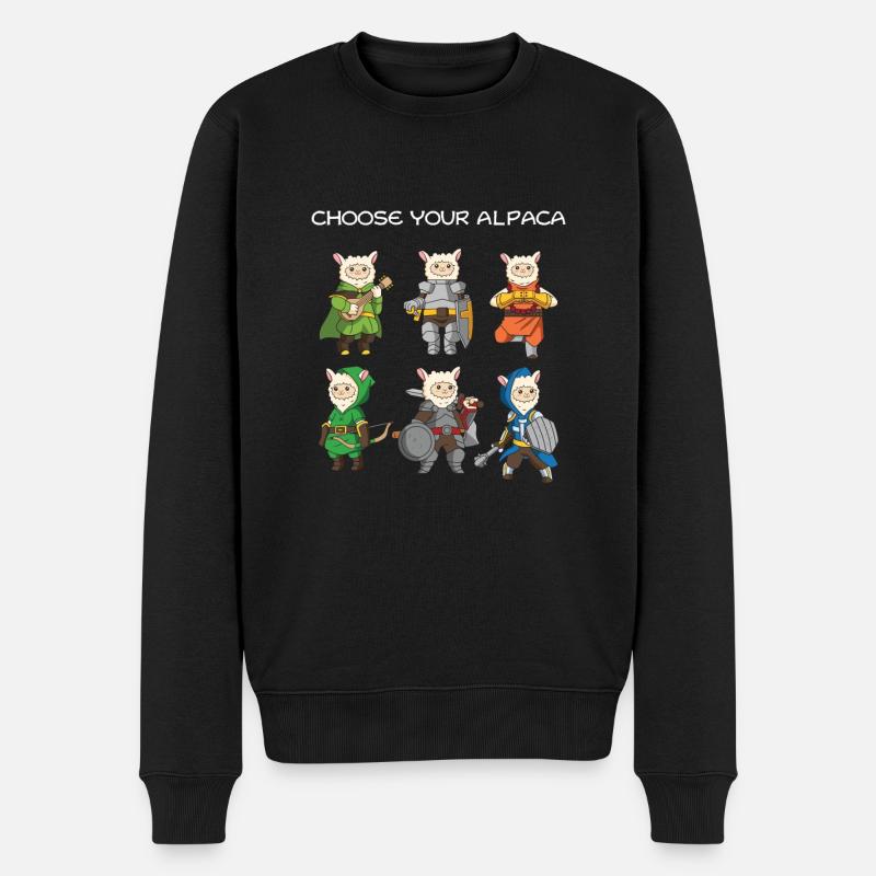 Brettspiel Choose Alpaka Lama Tabletop Geschenk - Männer Premium Bio Pullover - Schwarz