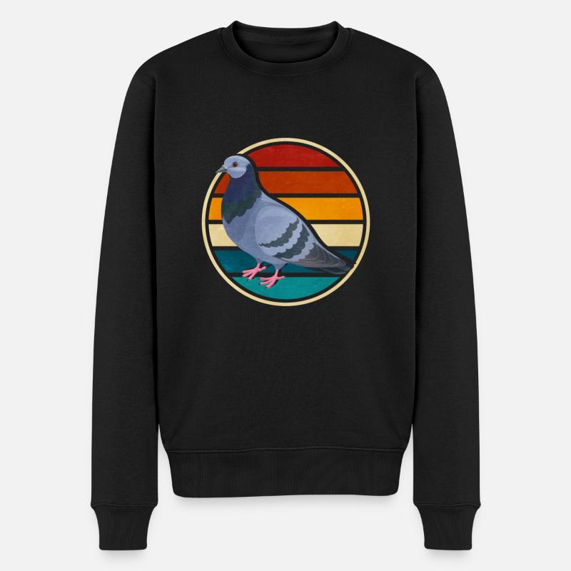 Taube - Männer Premium Bio Pullover - Schwarz