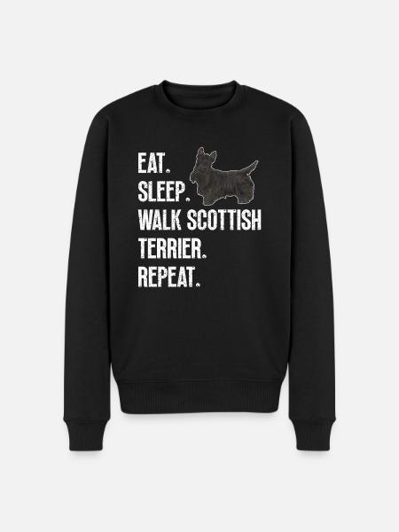 Scottish Terrier Scottie Dog - Men's Premium Organic Jumper - black