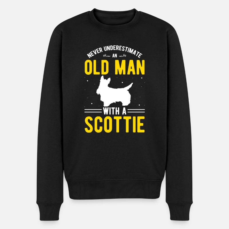 Scottish Terrier Scottie Hund - Männer Premium Bio Pullover - Schwarz