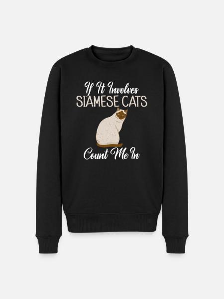Siamese Cat Gifts - Men's Premium Organic Jumper - black