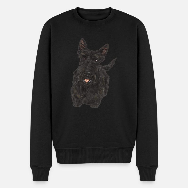 Terrier écossais Scottie Chien - Pull Premium bio Homme - noir