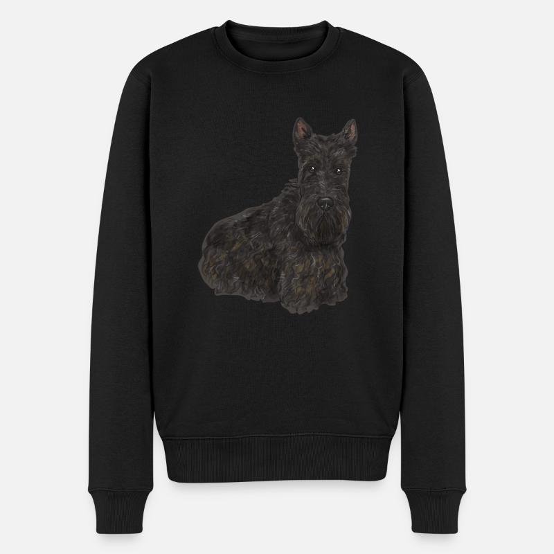 Terrier écossais Scottie Chien - Pull Premium bio Homme - noir
