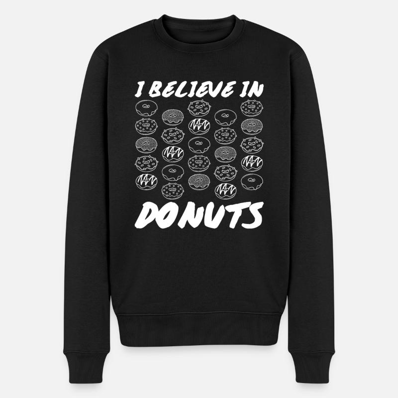 Donuts - Männer Premium Bio Pullover - Schwarz