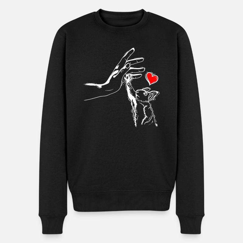 Écureuil Love High Five - Pull Premium bio Homme - noir