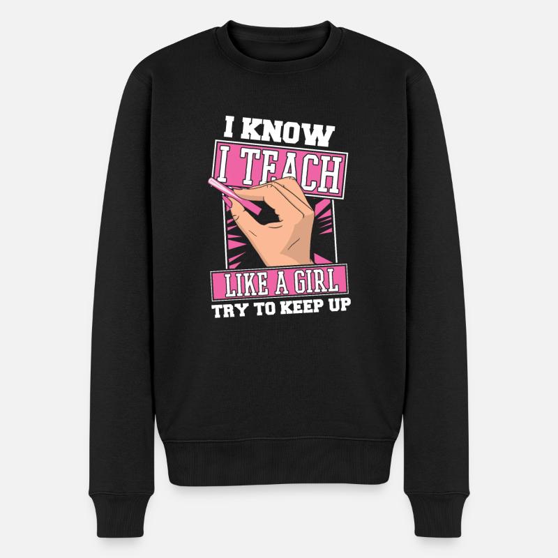 Lehrer Pädagoge Mädchen - Männer Premium Bio Pullover - Schwarz