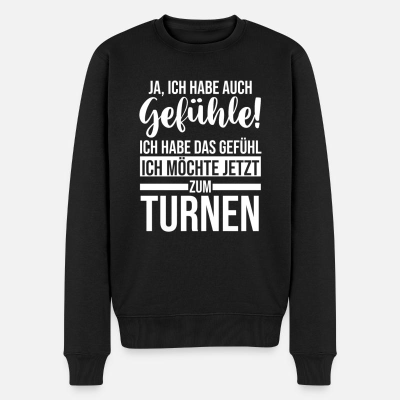 Turnen Gymnastik Turner - Männer Premium Bio Pullover - Schwarz