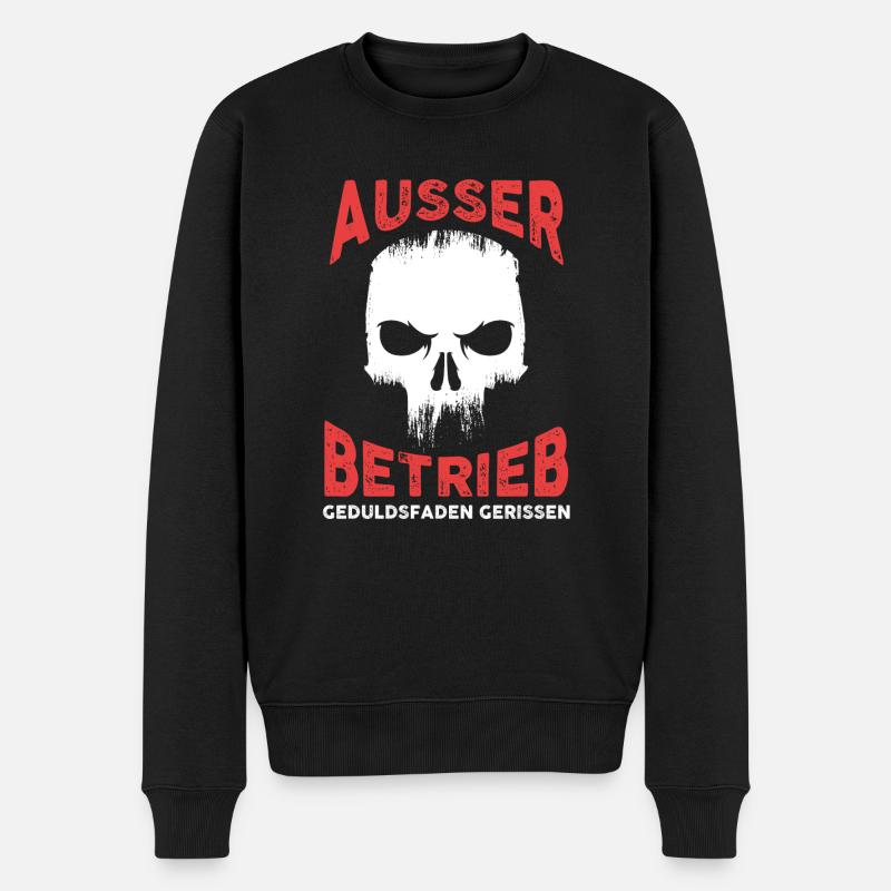 Ausser Betrieb - Männer Premium Bio Pullover - Schwarz