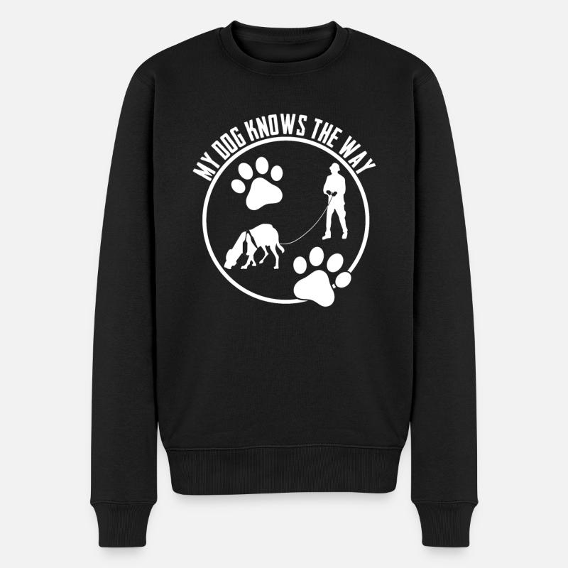 Mantrailing Hund Mantrailer Hunde - Männer Premium Bio Pullover - Schwarz