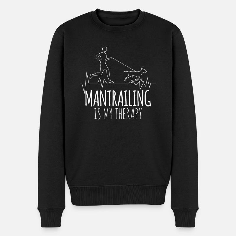 Mantrailing Thérapie Mantrailer Chiens - Pull Premium bio Homme - noir