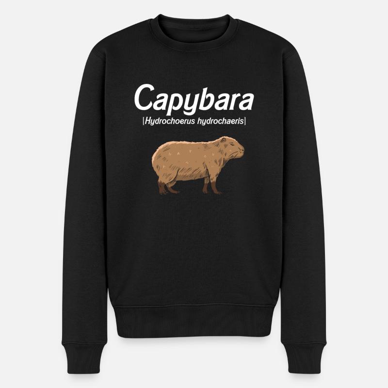 Capybara gaveide sød capybara capybara - Økologisk premium-sweatshirt til mænd - sort
