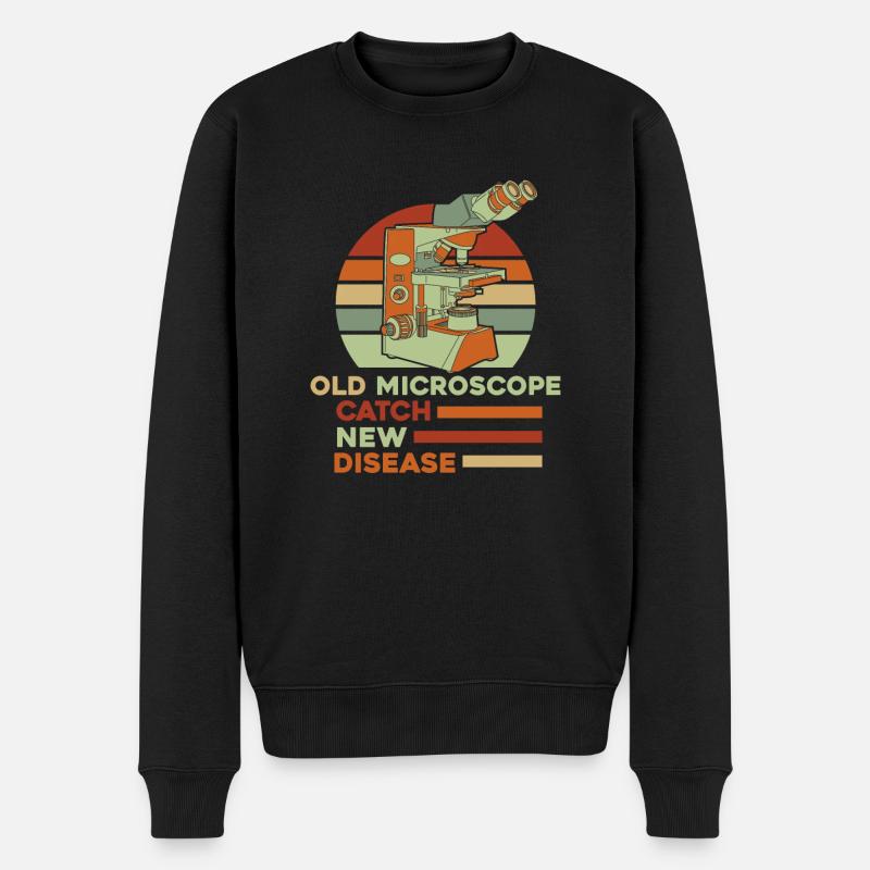 Biologie Biologe Mikroskop - Männer Premium Bio Pullover - Schwarz