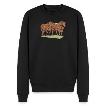 Viande bovine du Limousin I France Elevage bovin pour - Pull Premium bio Homme - noir - Devant - Nico (187cm)