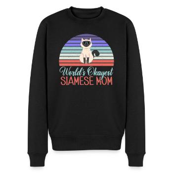 Siamesische Katze Geschenke - Männer Premium Bio Pullover - Schwarz - Vorne - Nico (187cm)