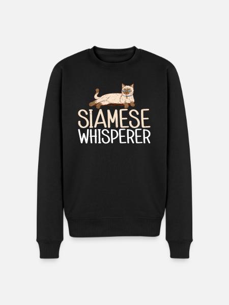 Siamesische Katze Geschenke - Männer Premium Bio Pullover - Schwarz