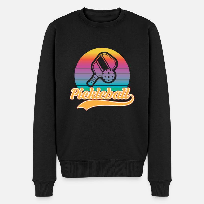 Pickleball - Männer Premium Bio Pullover - Schwarz