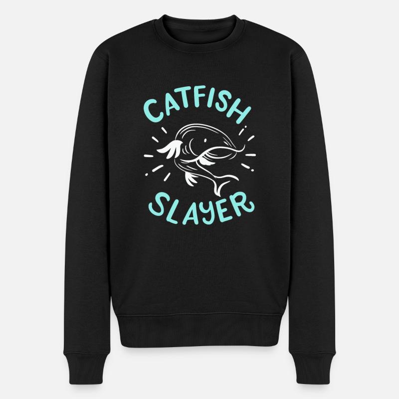 Wels-Töter - Männer Premium Bio Pullover - Schwarz