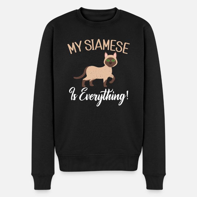 Cadeaux de chat siamois - Pull Premium bio Homme - noir
