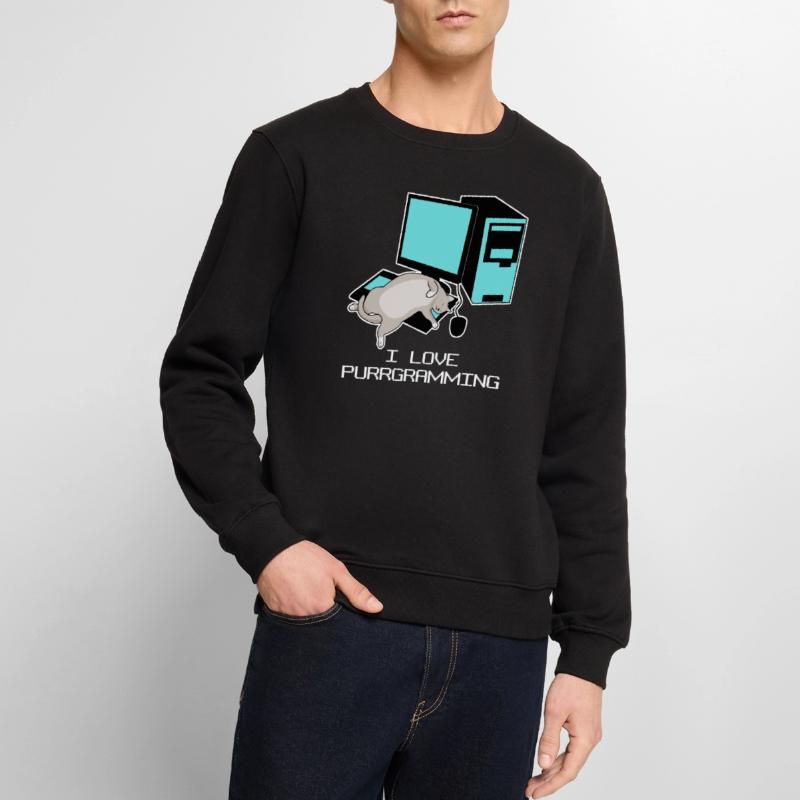 Programmierer Admin Computer Katze Männer Premium Bio Pullover