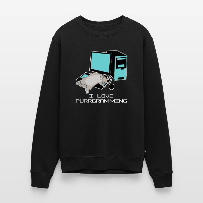 Programmierer Admin Computer Katze Männer Premium Bio Pullover