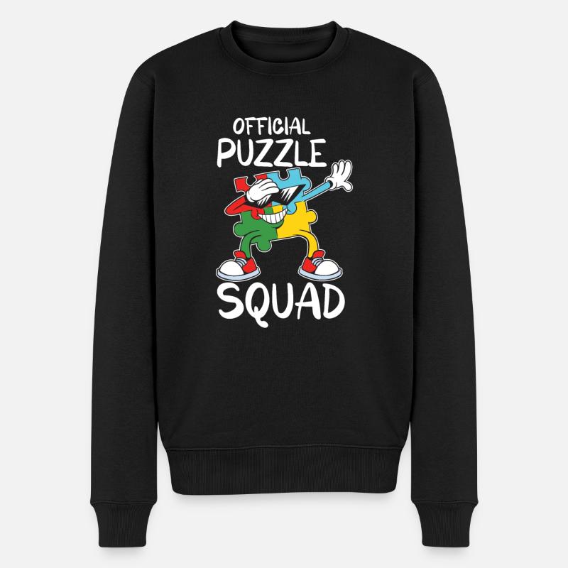 Puzzle Lover Jigzaw Puzzle Brettspiel Puzzler - Männer Premium Bio Pullover - Schwarz