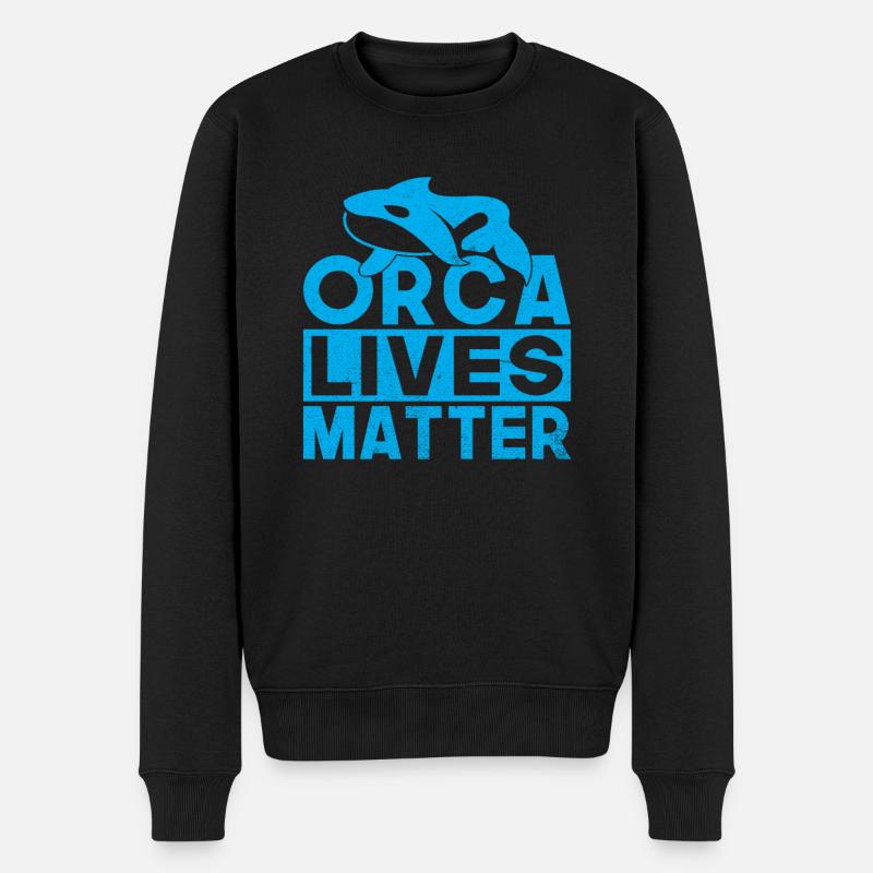 Orca Wal Geschenke - Männer Premium Bio Pullover - Schwarz
