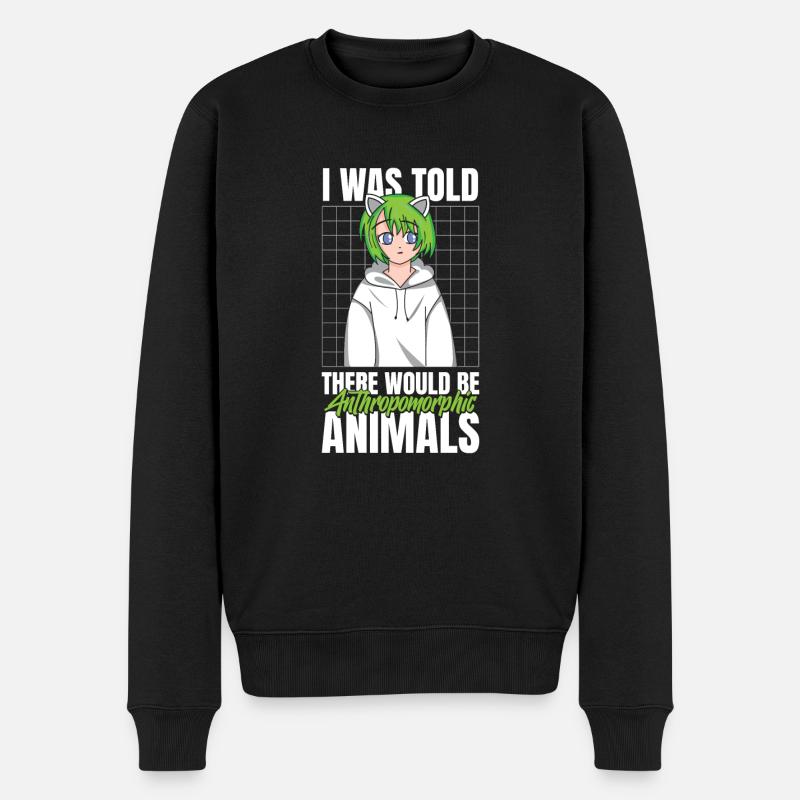 Furry Fandom Fursuits Witzig - Männer Premium Bio Pullover - Schwarz