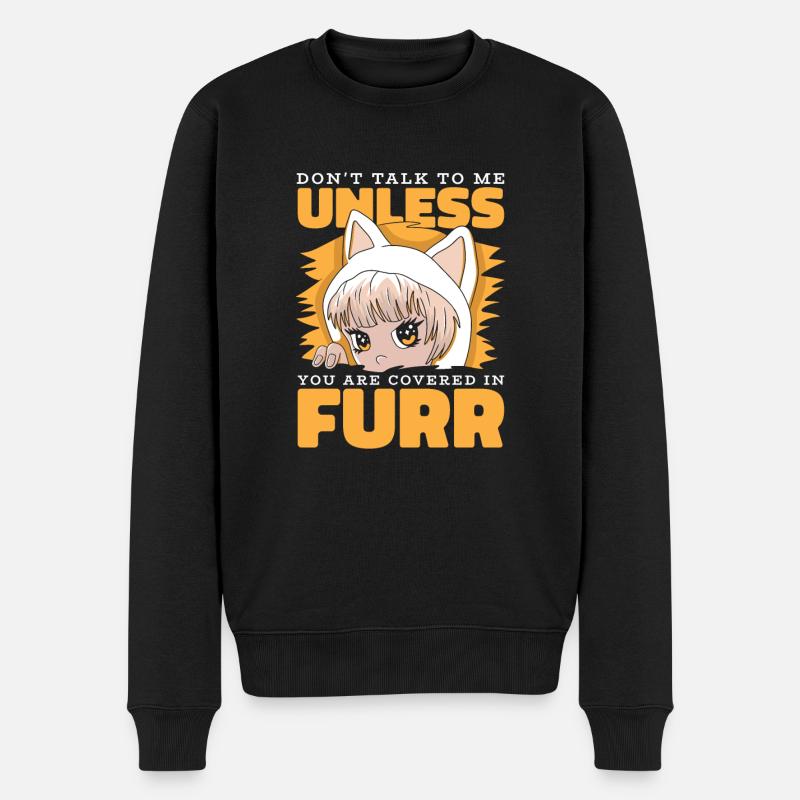 Furry Fandom Fursuits Witzig - Männer Premium Bio Pullover - Schwarz