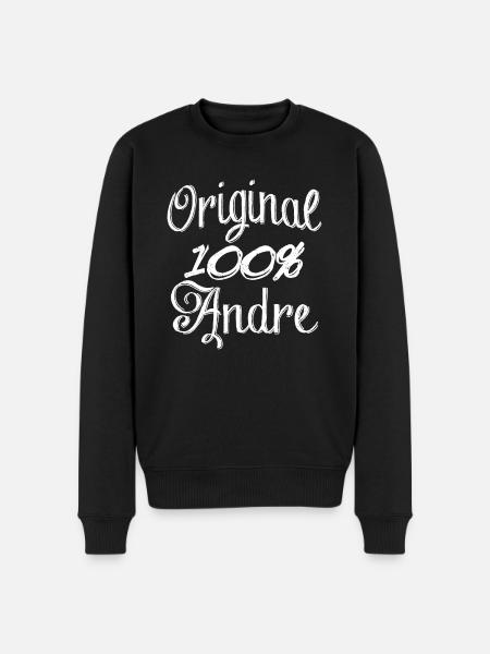 Original 100% Andre - Men's Premium Organic Jumper - black