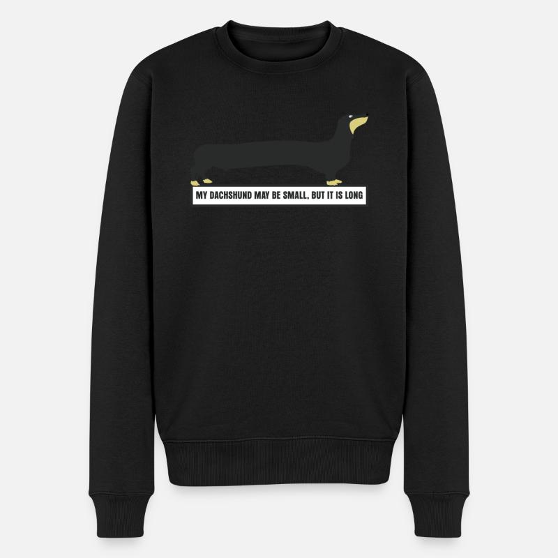 Dachshund langer Hund Dackelclub - Männer Premium Bio Pullover - Schwarz