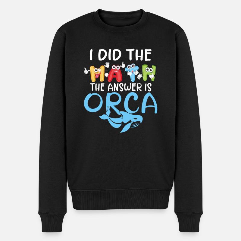 Orca Wal Geschenke - Männer Premium Bio Pullover - Schwarz