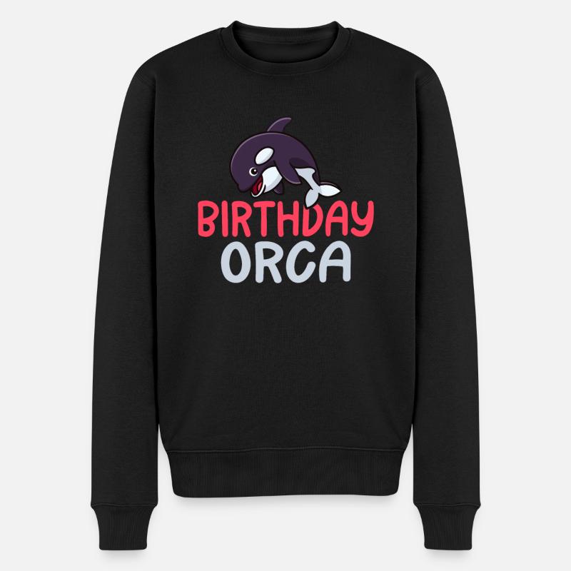 Orca Wal Geschenke - Männer Premium Bio Pullover - Schwarz