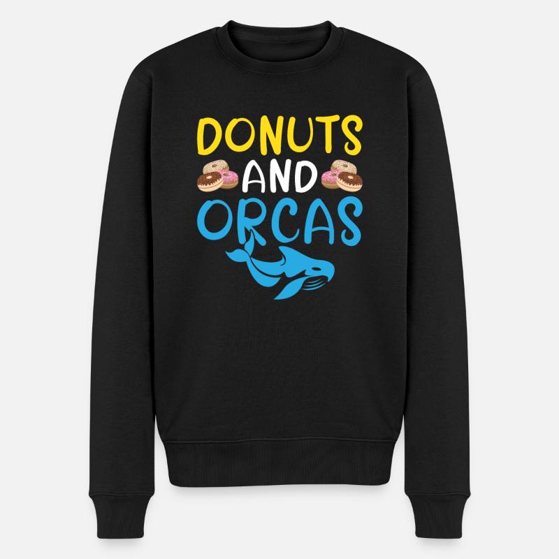 Orca Wal Geschenke - Männer Premium Bio Pullover - Schwarz
