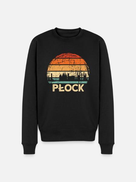 Polen Plock Skyline - Männer Premium Bio Pullover - Schwarz
