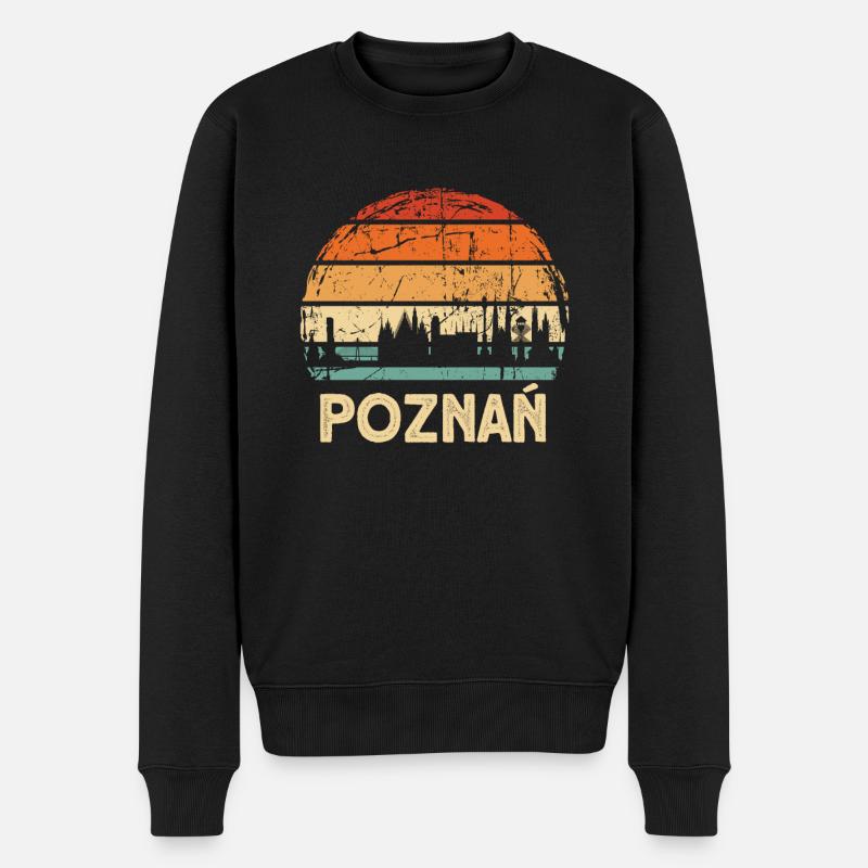 Pologne Poznan Skyline - Pull Premium bio Homme - noir
