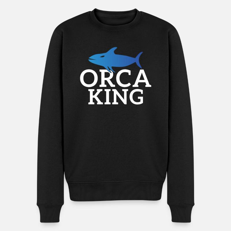 Orca Wal Geschenke - Männer Premium Bio Pullover - Schwarz