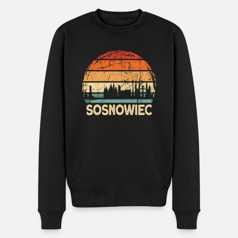 Pologne Sosnowiec Skyline - Pull Premium bio Homme - noir
