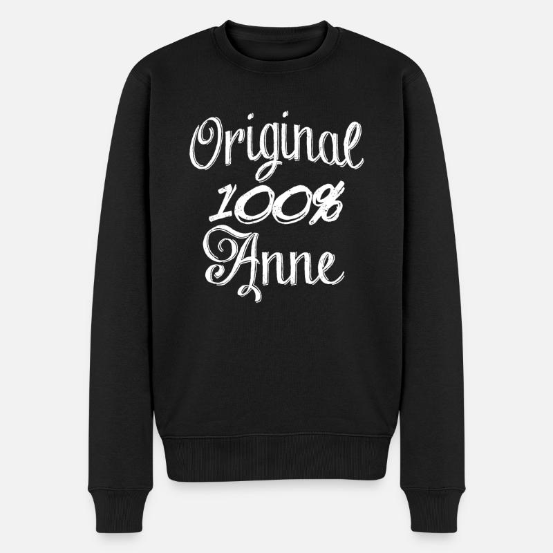 Original 100% Anne - Pull Premium bio Homme - noir