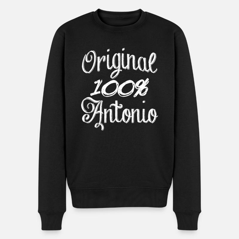 Original 100% Antonio - Pull Premium bio Homme - noir