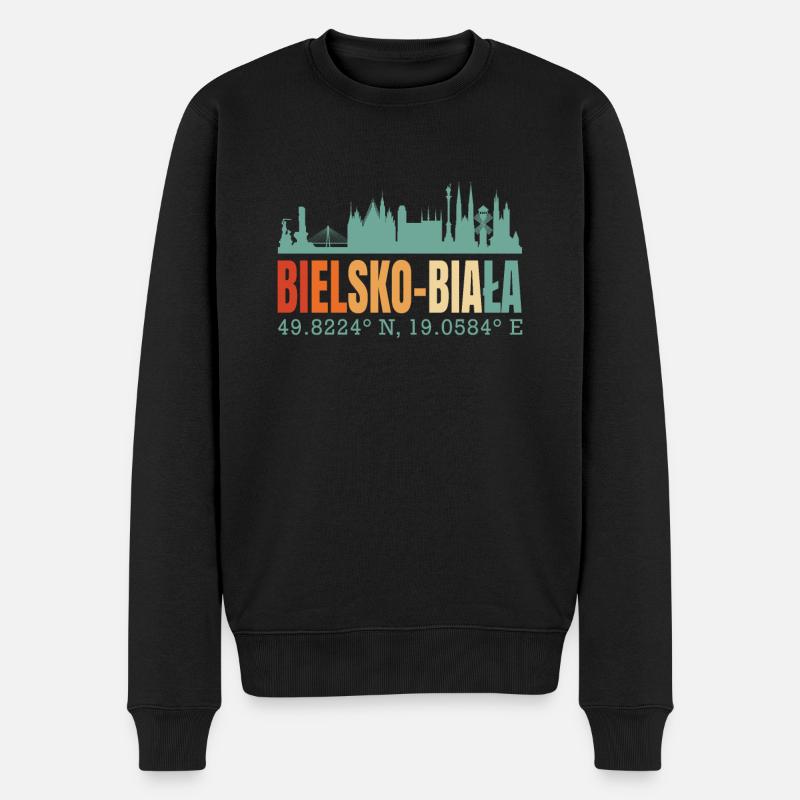 Pologne Bielsko Biata Skyline - Pull Premium bio Homme - noir