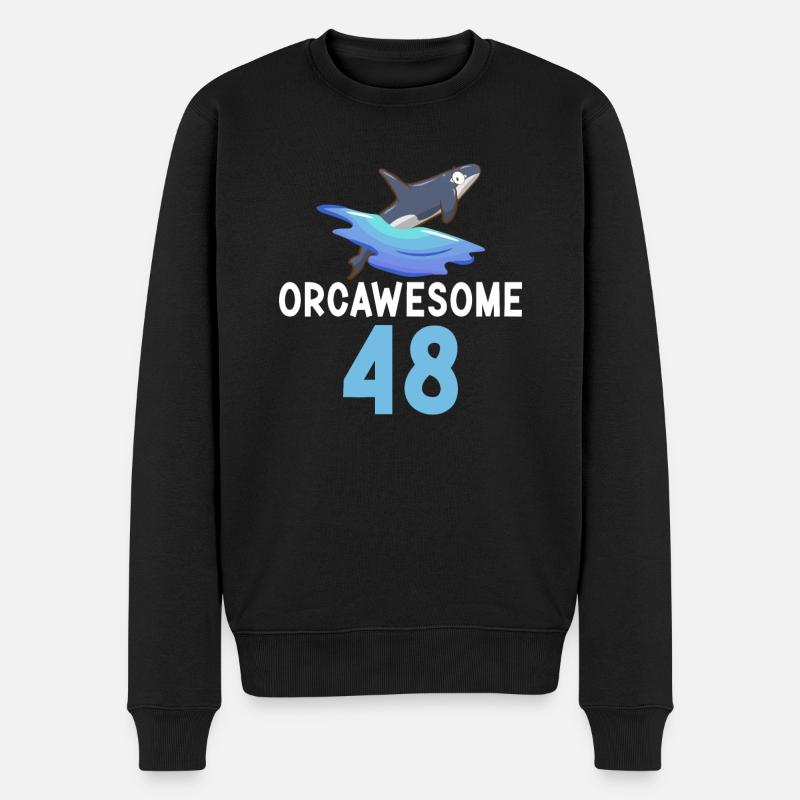 Orca Wal Geschenke - Männer Premium Bio Pullover - Schwarz