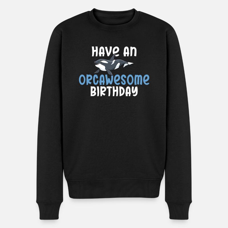 Orca Wal Geschenke - Männer Premium Bio Pullover - Schwarz