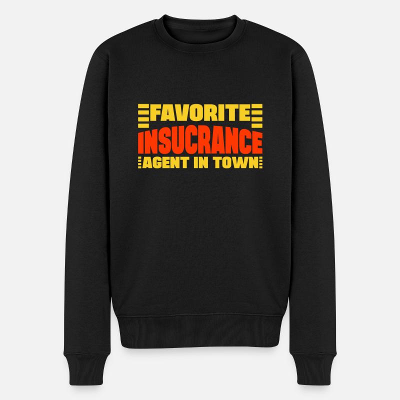 Favorite Insurance Agent In Town Insurance Broker - Männer Premium Bio Pullover - Schwarz