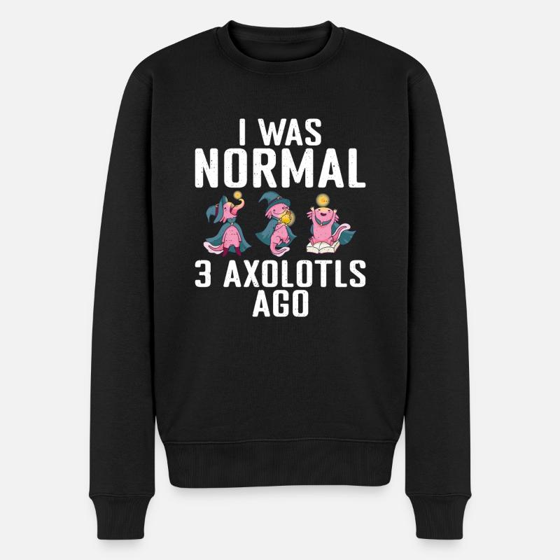 Axolotl Liebhaber Geschenke - Männer Premium Bio Pullover - Schwarz