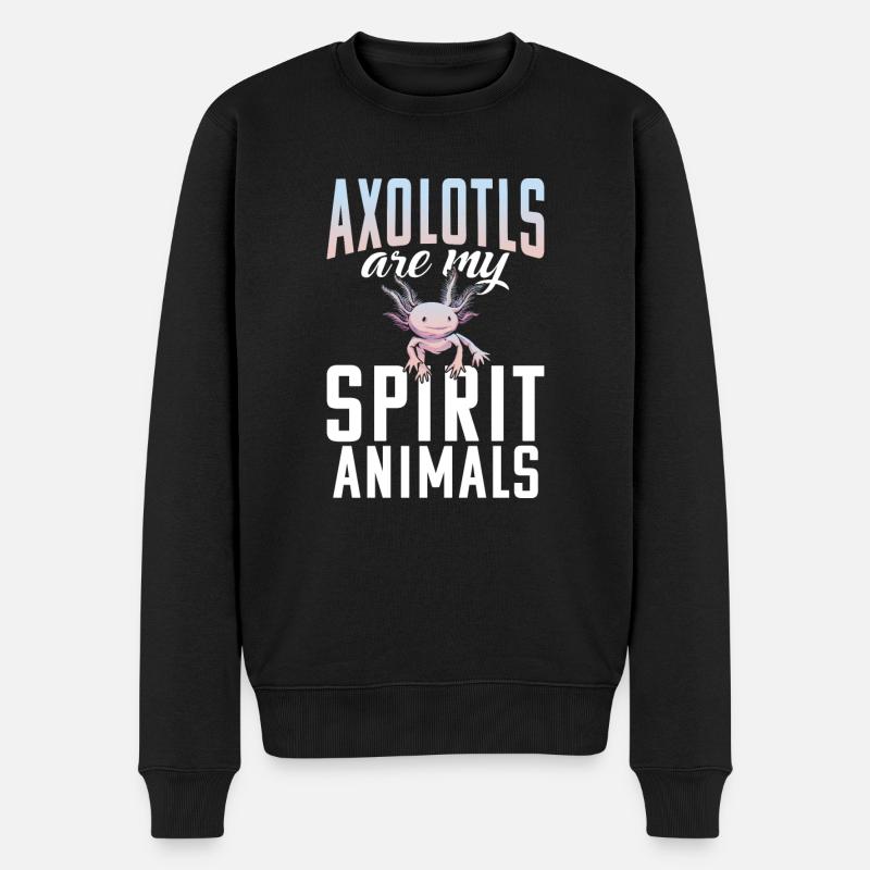 Axolotl Liebhaber Geschenke - Männer Premium Bio Pullover - Schwarz