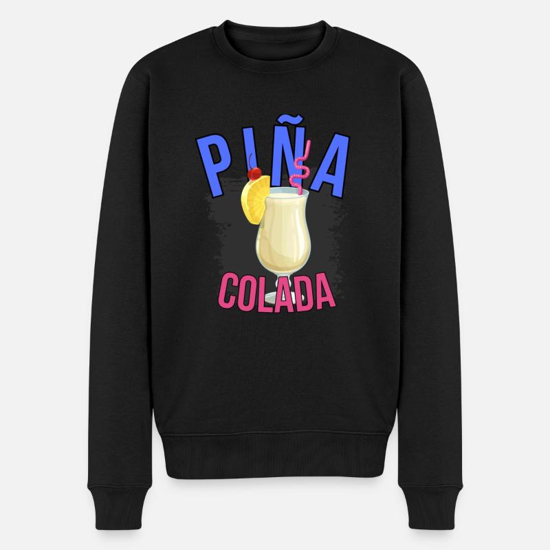 Pina Colada - Männer Premium Bio Pullover - Schwarz