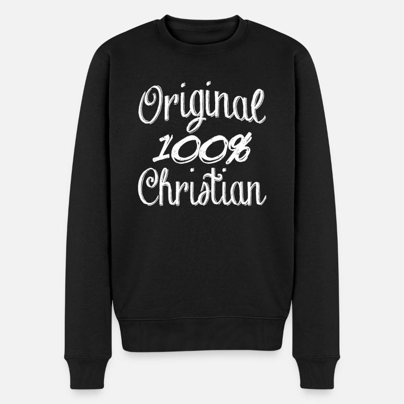 Original 100% chrétien - Pull Premium bio Homme - noir
