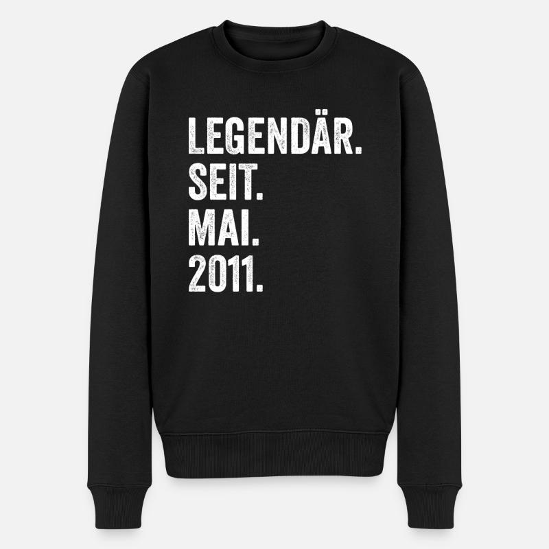 12. Geburtstag 12 Jahre Legendär Seit Mai 2011 - Männer Premium Bio Pullover - Schwarz